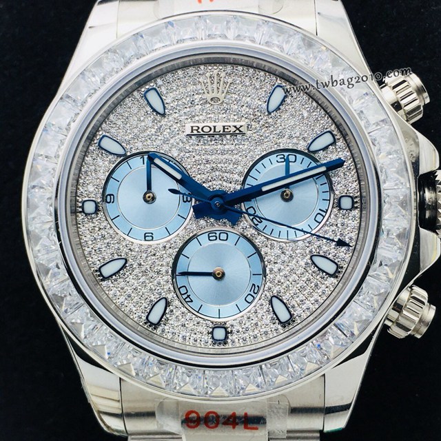 勞力士男士手錶 Rolex宇宙計型彩虹迪通拿腕表 密鑲鑽石字面  gjs2290